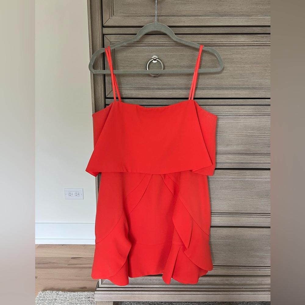 BCBGMaxAzria Strapless Red Dress